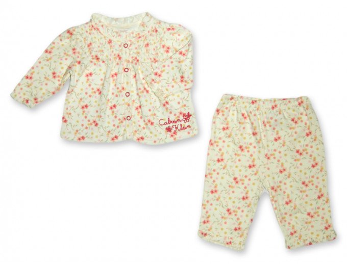 Фото - піжамка для малюка в квіточку Calvin Klein ціна 245 грн. за комплект - Леопольд