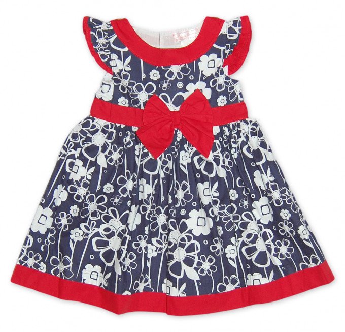 Фото - синее платье в белых цветах для девочки цена 375 грн. за комплект - Леопольд