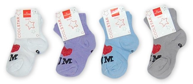 Фото - шкарпетки Люблю маму, тату для малюків ціна 27 грн. за пару - Леопольд