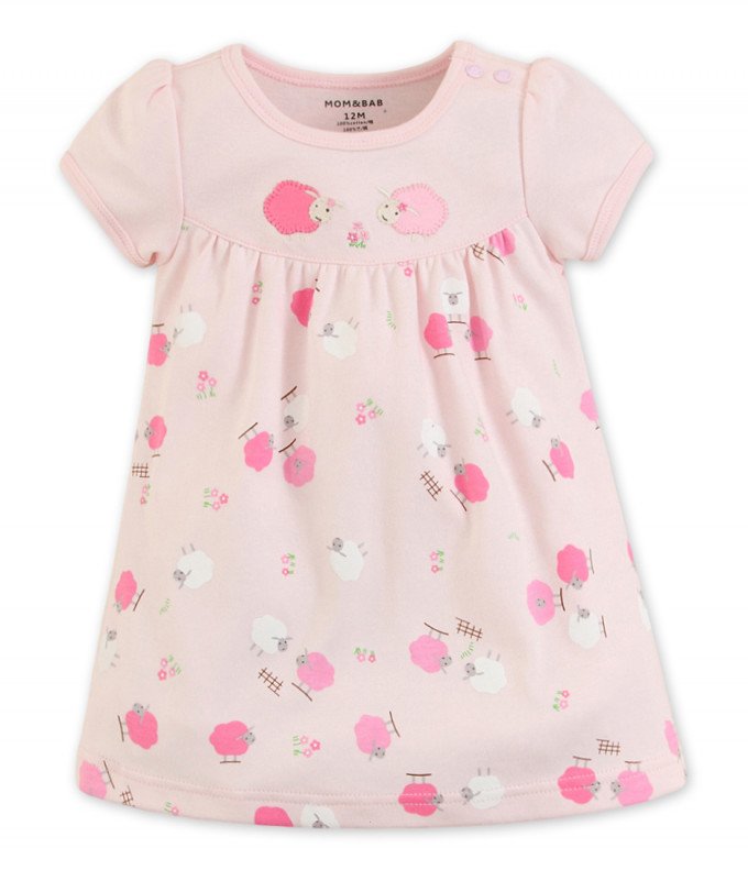 Фото - ніжно-рожева трикотажна сукня для малюка ціна 185 грн. за штуку - Леопольд