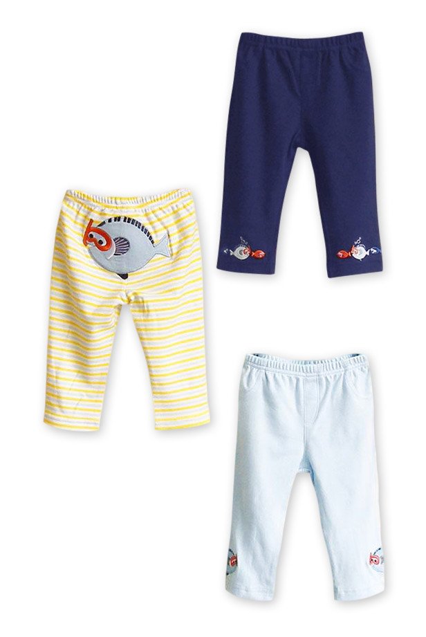 Фото - лосины для мальчика Рыбка в комплекте из 3-х штук цена 295 грн. за комплект - Леопольд
