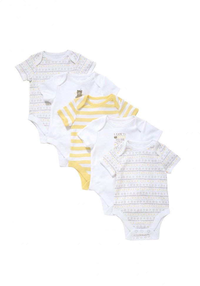 Фото - набор детских бодиков унисекс (5 шт) цена 350 грн. за комплект - Леопольд