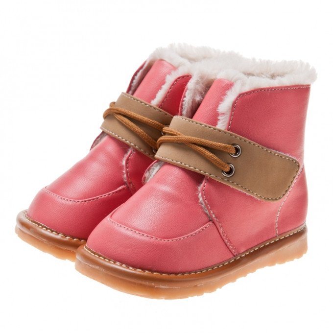 Фото - ніжно-коралові чобітки для дівчинки ціна 650 грн. за пару - Леопольд