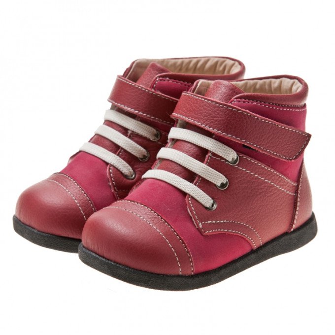 Фото - красиві червоні демісезонні черевики для дівчинки ціна 365 грн. за пару - Леопольд