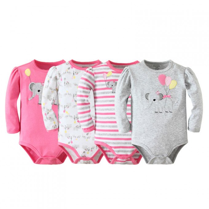 Фото - очаровательный наборчик бодиков Слоник для девочки цена 350 грн. за комплект - Леопольд