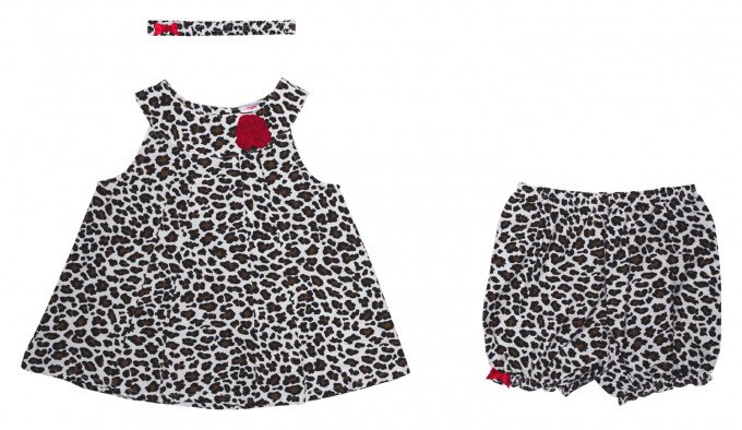 Фото - леопардовий комплект на літо для дівчинки ціна 375 грн. за комплект - Леопольд