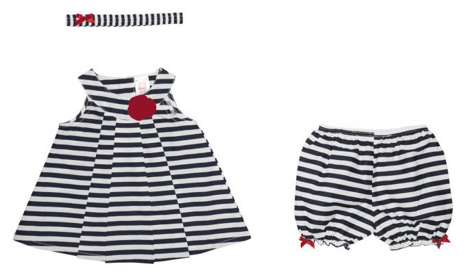 Фото - красивый полосатый комплект для девочки цена 375 грн. за комплект - Леопольд