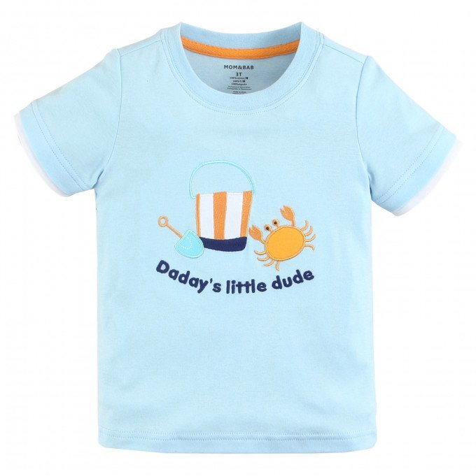 Фото - ніжно-блакитна футболочка для хлопчика ціна 165 грн. за штуку - Леопольд