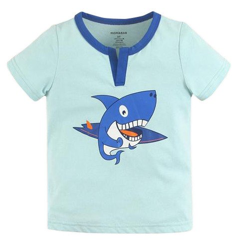 Фото - цікава ніжно-блакитна футболочка для хлопчика ціна 185 грн. за штуку - Леопольд