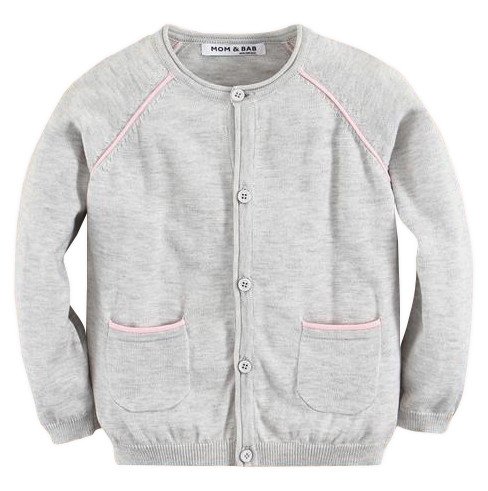 Фото - гарний сірий кардиган з кишеньками для дівчинки ціна 299 грн. за штуку - Леопольд