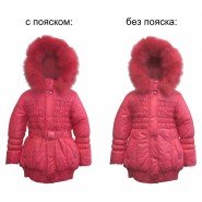 Картинка, яркое зимнее пальто для девочки Donilo