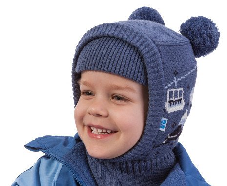 Фото - зимова шапка-шолом для хлопчика ціна 245 грн. за штуку - Леопольд
