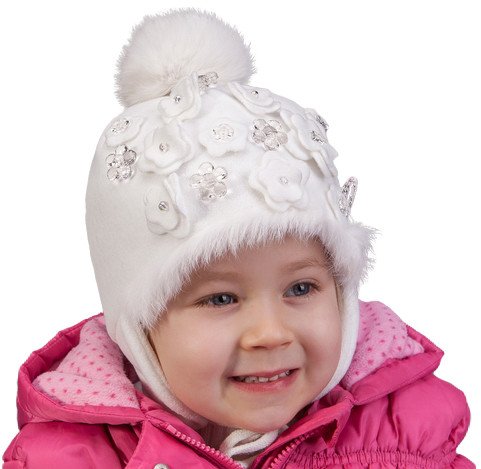 Фото - чудова тепла шапочка для дівчинки ціна 255 грн. за штуку - Леопольд