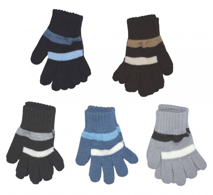Фото - теплі рукавички в смужку для хлопчика ціна 70 грн. за пару - Леопольд