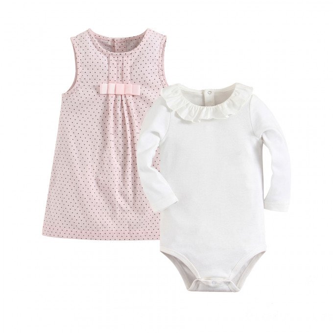 Фото - модный комплект из вельветового сарафана и боди для девочки цена 445 грн. за комплект - Леопольд