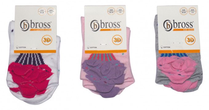 Фото - шкарпетки 3D Морозиво для дівчинки ціна 27 грн. за штуку - Леопольд