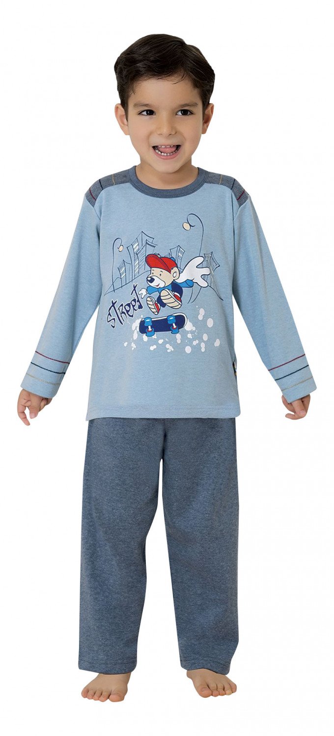 Фото - детская пижама Мишка скейтбордист цена 275 грн. за комплект - Леопольд