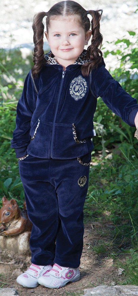 Фото - темно-синий с леопардовыми вставками костюм для модницы цена 505 грн. за комплект - Леопольд