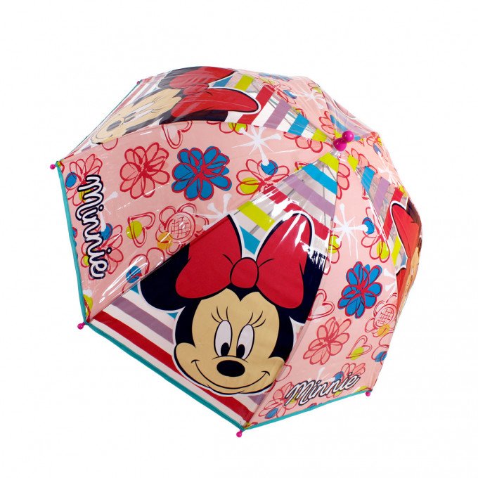 Фото - яркий детский зонт-трость с Минни Маусом для девочки цена 225 грн. за штуку - Леопольд