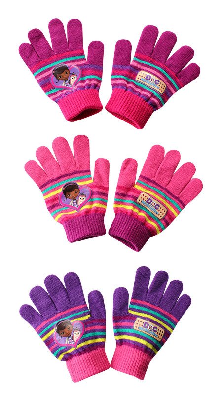 Фото - рукавички з Лікарем Плюшевою на весну-осінь для дівчинки ціна 70 грн. за пару - Леопольд