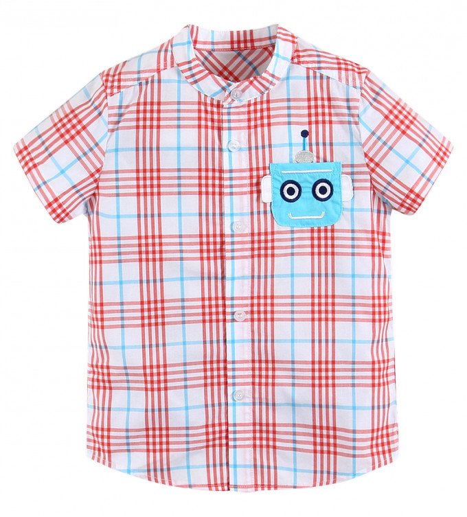 Фото - интересная рубашечка с воротником-стоечкой для мальчика цена 315 грн. за штуку - Леопольд