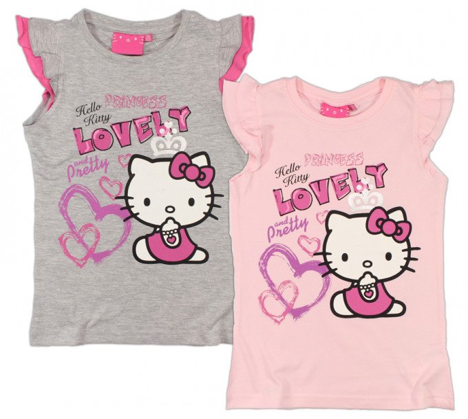 Фото - мила футболочка Hello Kitty для дівчинки ціна 155 грн. за штуку - Леопольд