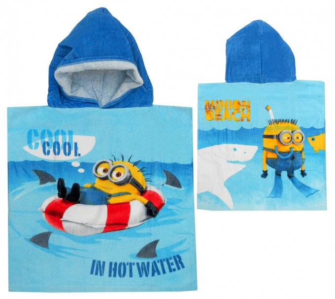 Фото - голубое полотенце-пончо для пляжа цена 230 грн. за штуку - Леопольд