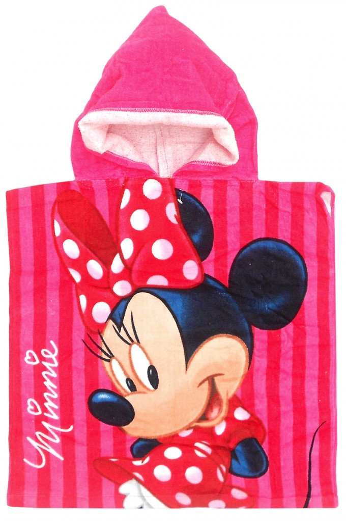Фото - яркое полотенце-пончо с Минни для девочки цена 230 грн. за штуку - Леопольд