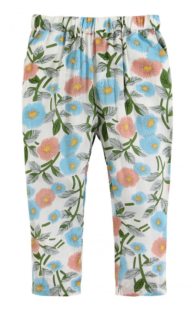 Фото - модні літні штани з квітами ціна 225 грн. за штуку - Леопольд