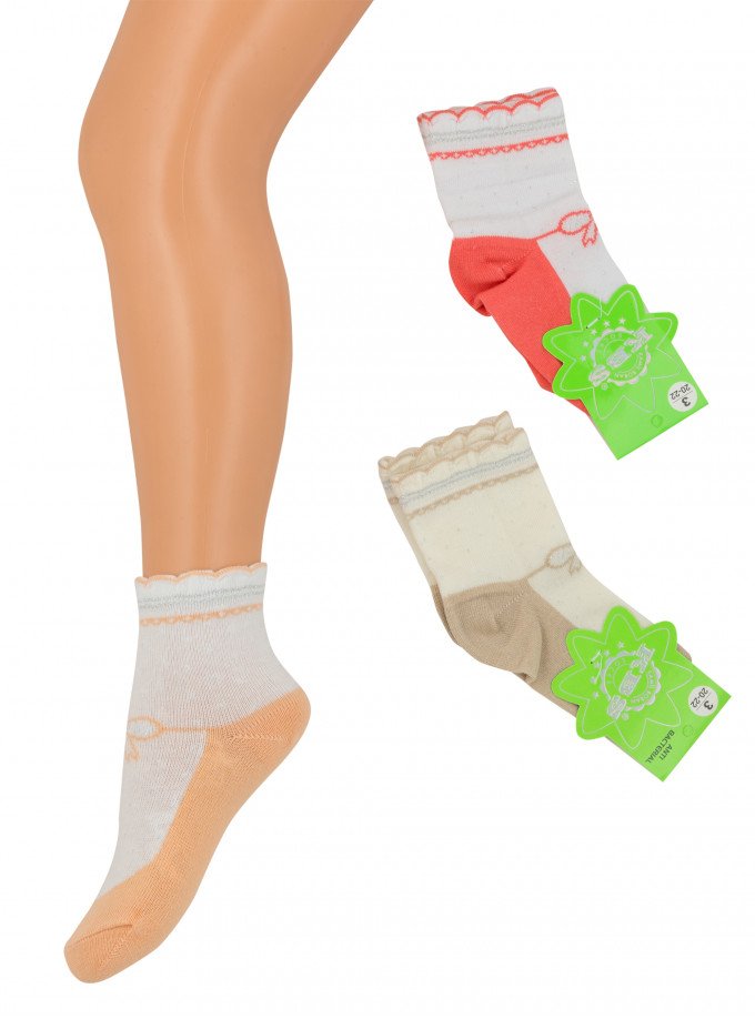 Фото - гарненькі шкарпетки Бантік для дівчинки ціна 39 грн. за пару - Леопольд