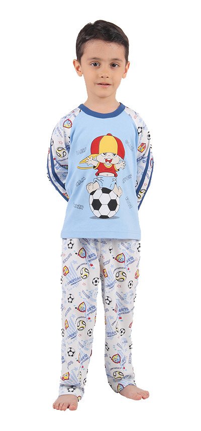 Фото - піжамка Маленький футболіст для хлопчика ціна 285 грн. за комплект - Леопольд