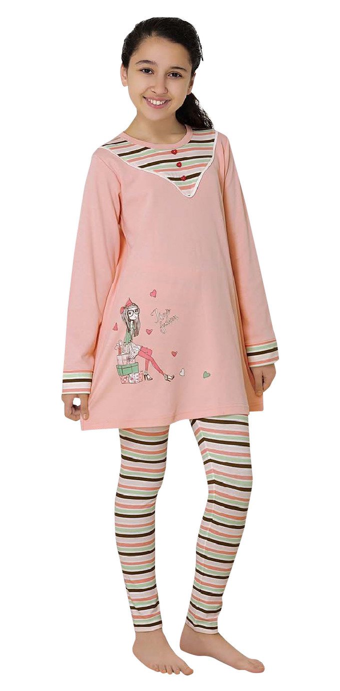 Фото - очаровательный пижамный комплект из лосин и туники для модницы цена 355 грн. за комплект - Леопольд