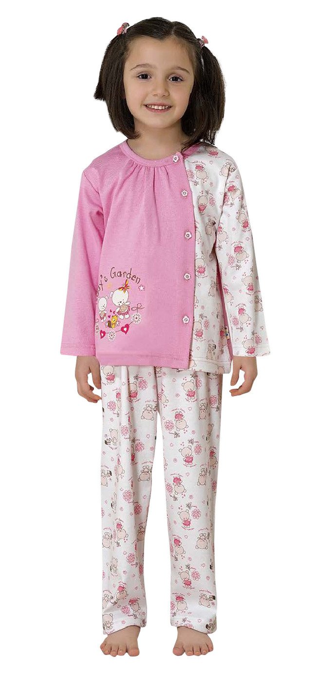 Фото - зручна піжамка з ведмедиком Тедді для дівчинки ціна 255 грн. за комплект - Леопольд