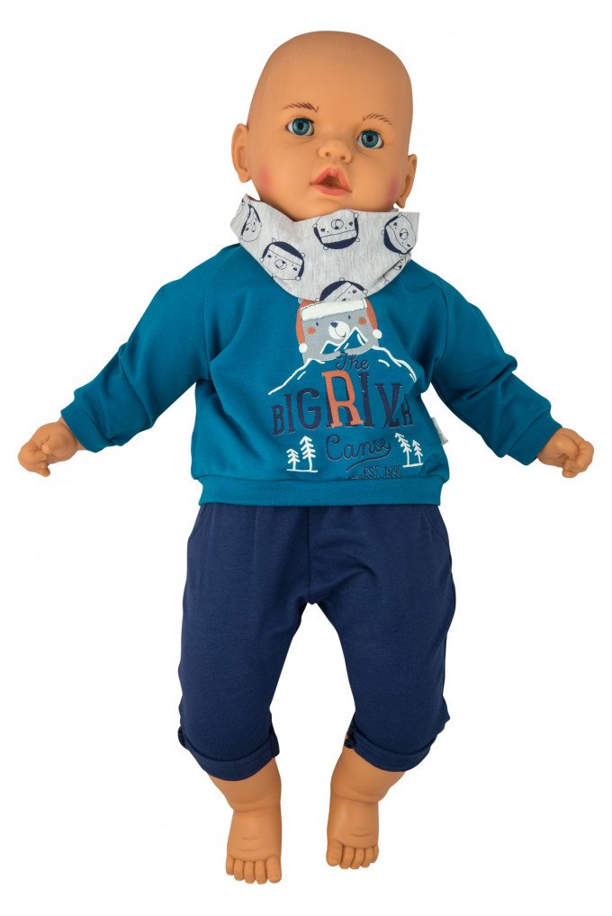 Фото - комплект из реглана, штанишек и шарфа для малыша цена 345 грн. за комплект - Леопольд