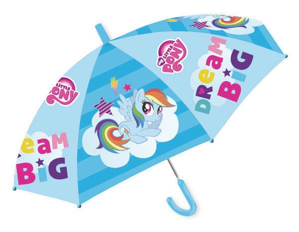 Фото - блакитна парасолька-тростина з поні для дівчинки ціна 180 грн. за штуку - Леопольд