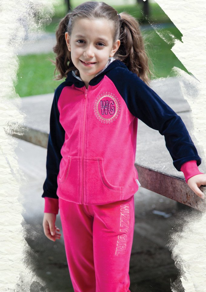 Фото - малиновий велюровий костюм для дівчинки ціна 585 грн. за комплект - Леопольд