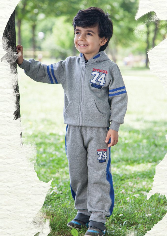 Фото - гарний сірий спортивний костюм для хлопчика ціна 435 грн. за комплект - Леопольд