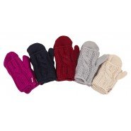 Картинка, красиві зимові рукавички з мітенками для дівчаток