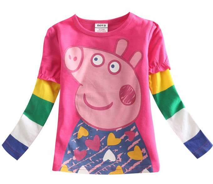 Фото - яркая кофточка с Пеппой для маленькой модницы цена 777 грн. за штуку - Леопольд