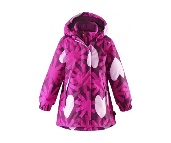 Фото - теплая курточка Reima бордового цвета с розовым для девочки цена 2946 грн. за штуку - Леопольд