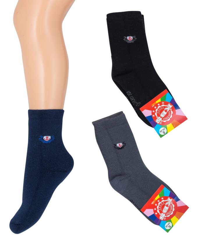 Фото - однотонні теплі шкарпетки KBS для хлопчика ціна 54 грн. за пару - Леопольд