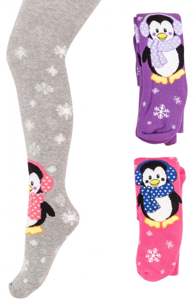 Фото - зимові колготи Пінгвінчик для дівчинки ціна 115 грн. за штуку - Леопольд