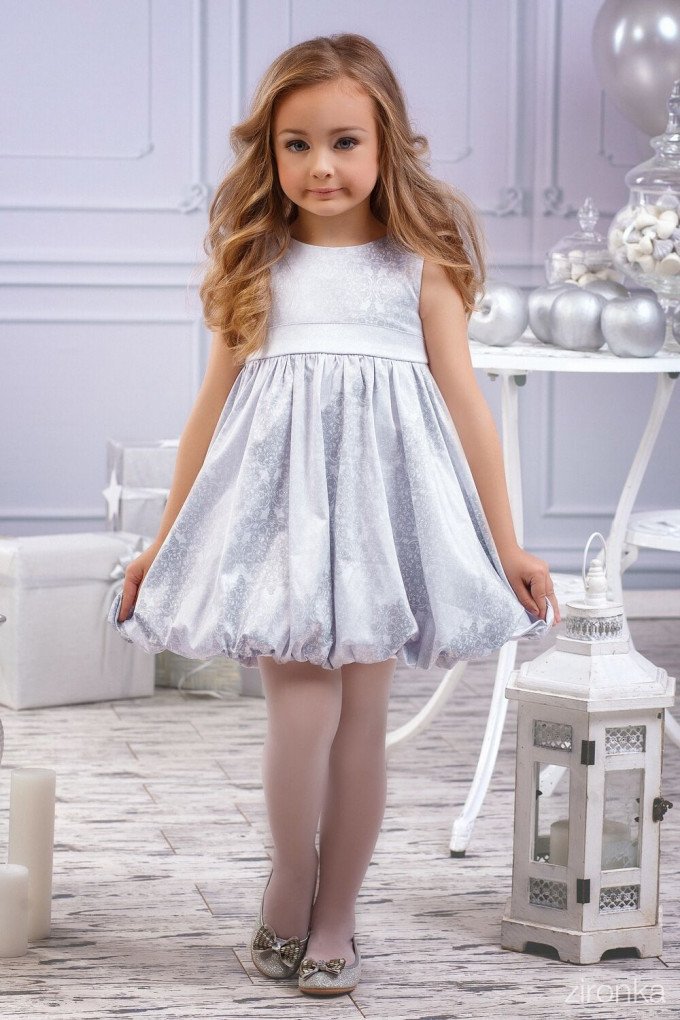 Фото - нарядное платье с серебряным узором для модницы цена 455 грн. за штуку - Леопольд