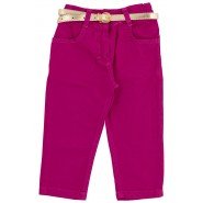 Картинка, яркие малиновые штанишки для девочки с пояском