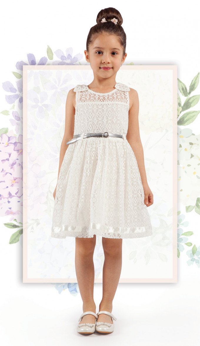 Фото - молочное платье из кружева для модницы цена 435 грн. за штуку - Леопольд