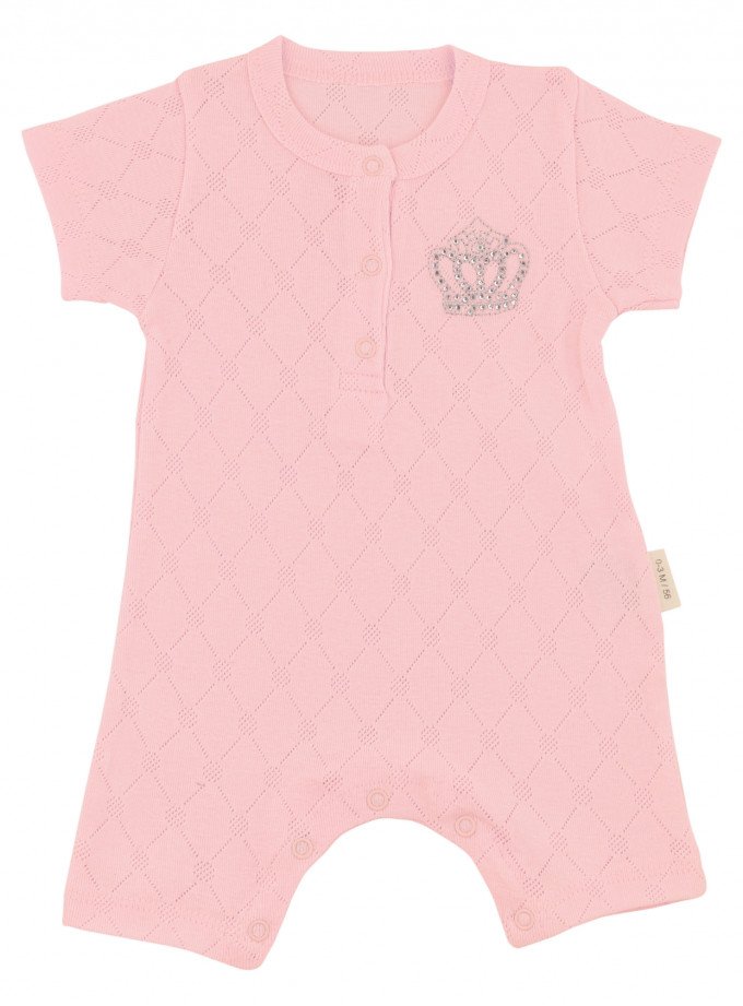 Фото - очаровательный розовый песочник с короной для малышки цена 120 грн. за штуку - Леопольд