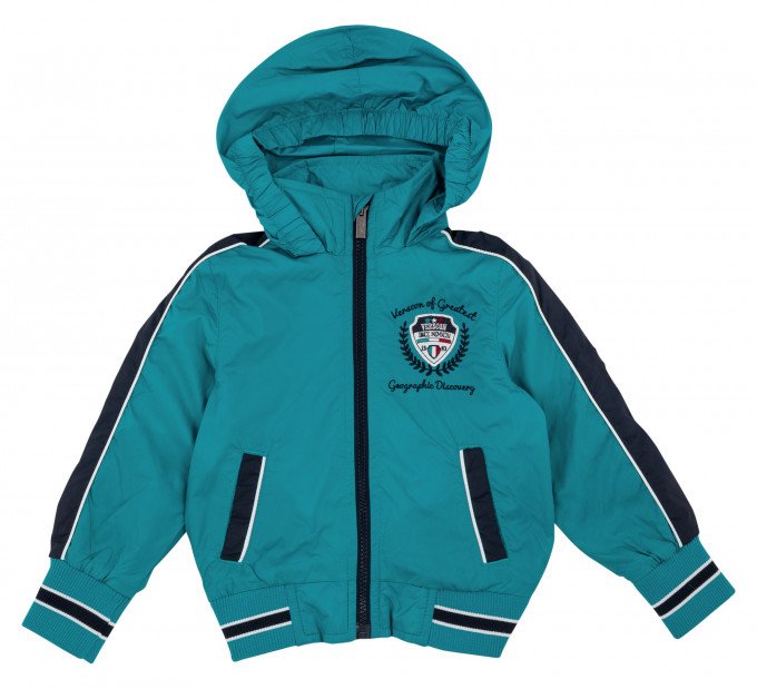 Фото - бирюзовая с темно-синим ветровка для мальчика цена 415 грн. за штуку - Леопольд
