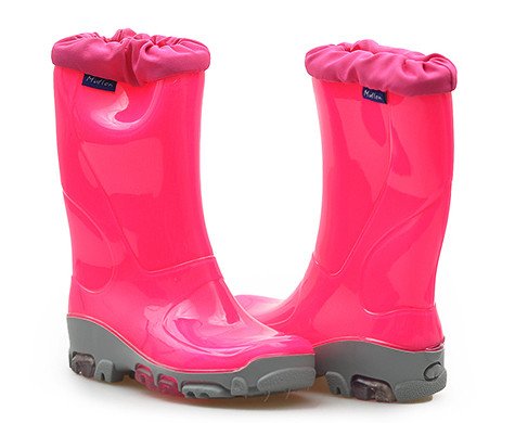 Фото - яскраво-рожеві неонові гумові чоботи ціна 250 грн. за пару - Леопольд