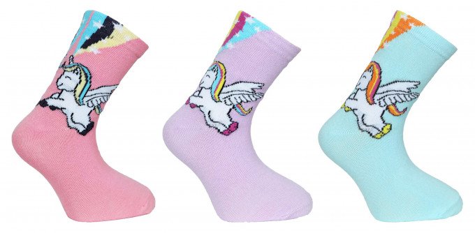 Фото - легкі шкарпетки Райдужна поні для дівчинки ціна 25 грн. за пару - Леопольд