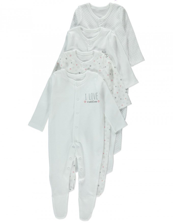 Фото - белые с рисунками человечки для новорожденных поштучно цена 175 грн. за штуку - Леопольд